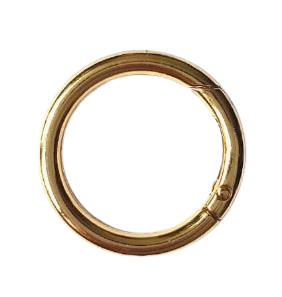 Argolla Mosquetón Niquel y Dorado