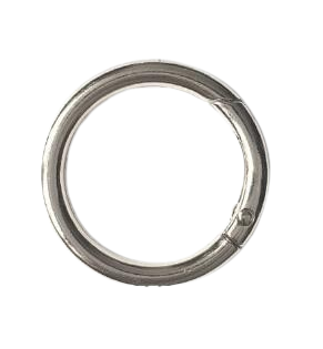 Argolla Mosquetón Niquel y Dorado