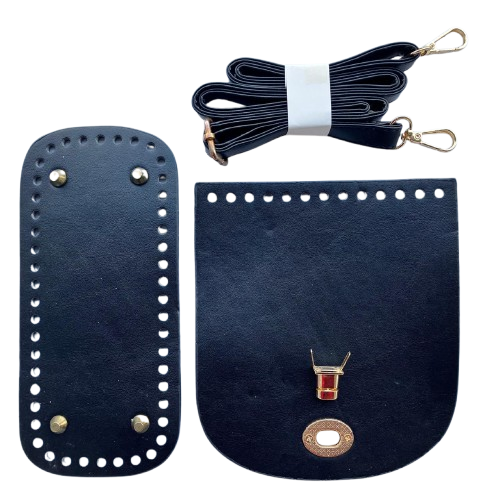 Kit base, tapa y asa para bolso en sintetico