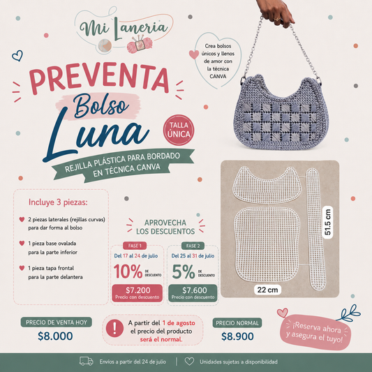 Rejilla Bolso Luna plastica Canvas