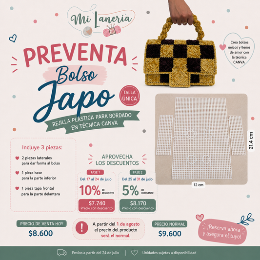 Rejilla Bolso Japo plastica Canvas