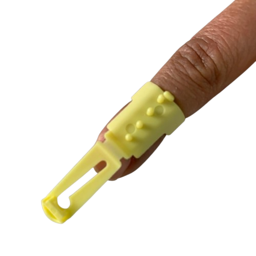 Anillo plastico tejer varias hebras